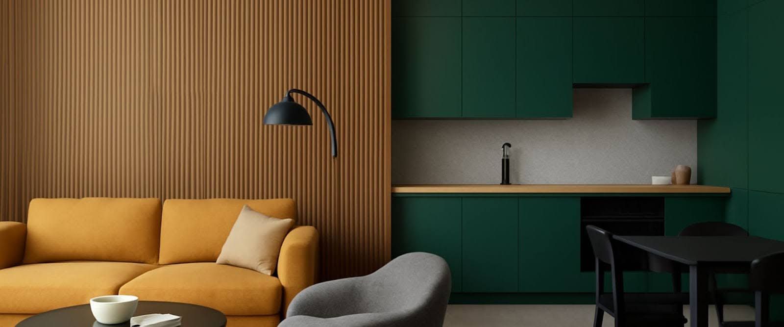 open layout homes: use of different colors