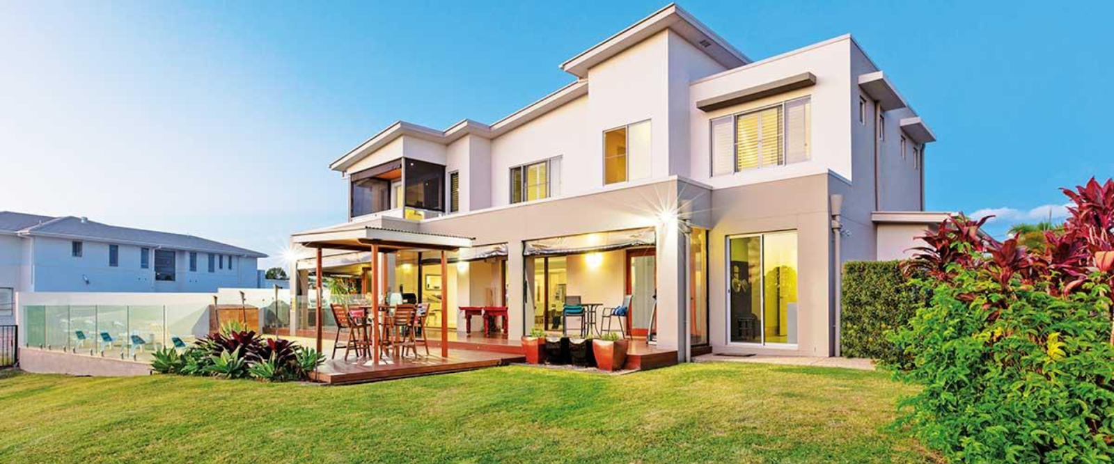 Sustainable luxury home with modern energy-efficient features.