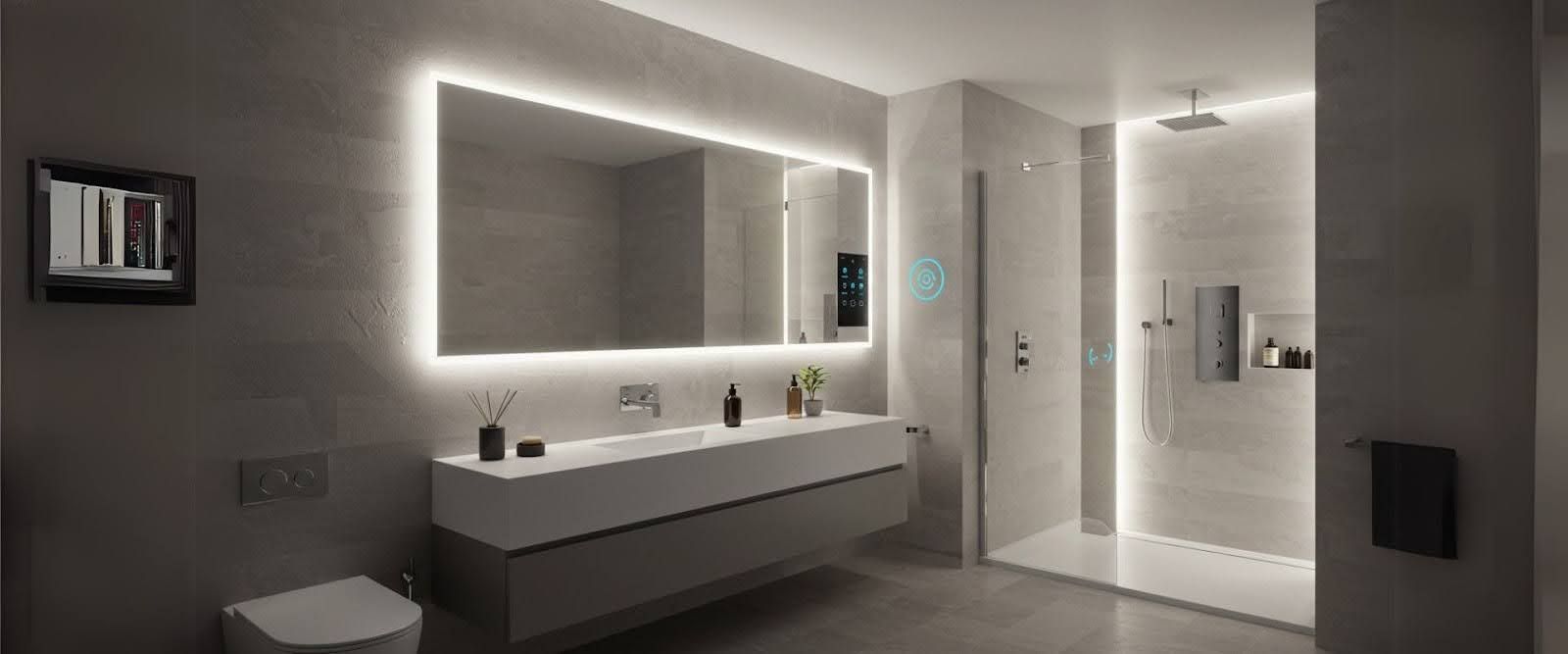 Futuristic smart bathroom in a Long Island