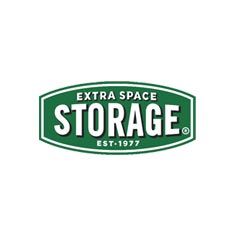 Extra Space Storage logo: Green and white oval with
