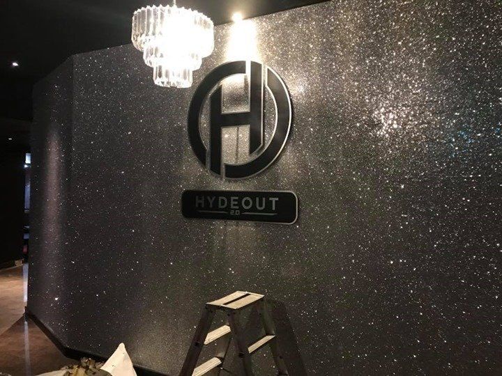 nightclub signs watford flat cut metal lettering on locators