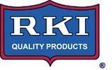 The logo for riki quality products is blue and red.