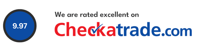 A blue circle with 9.97, and 