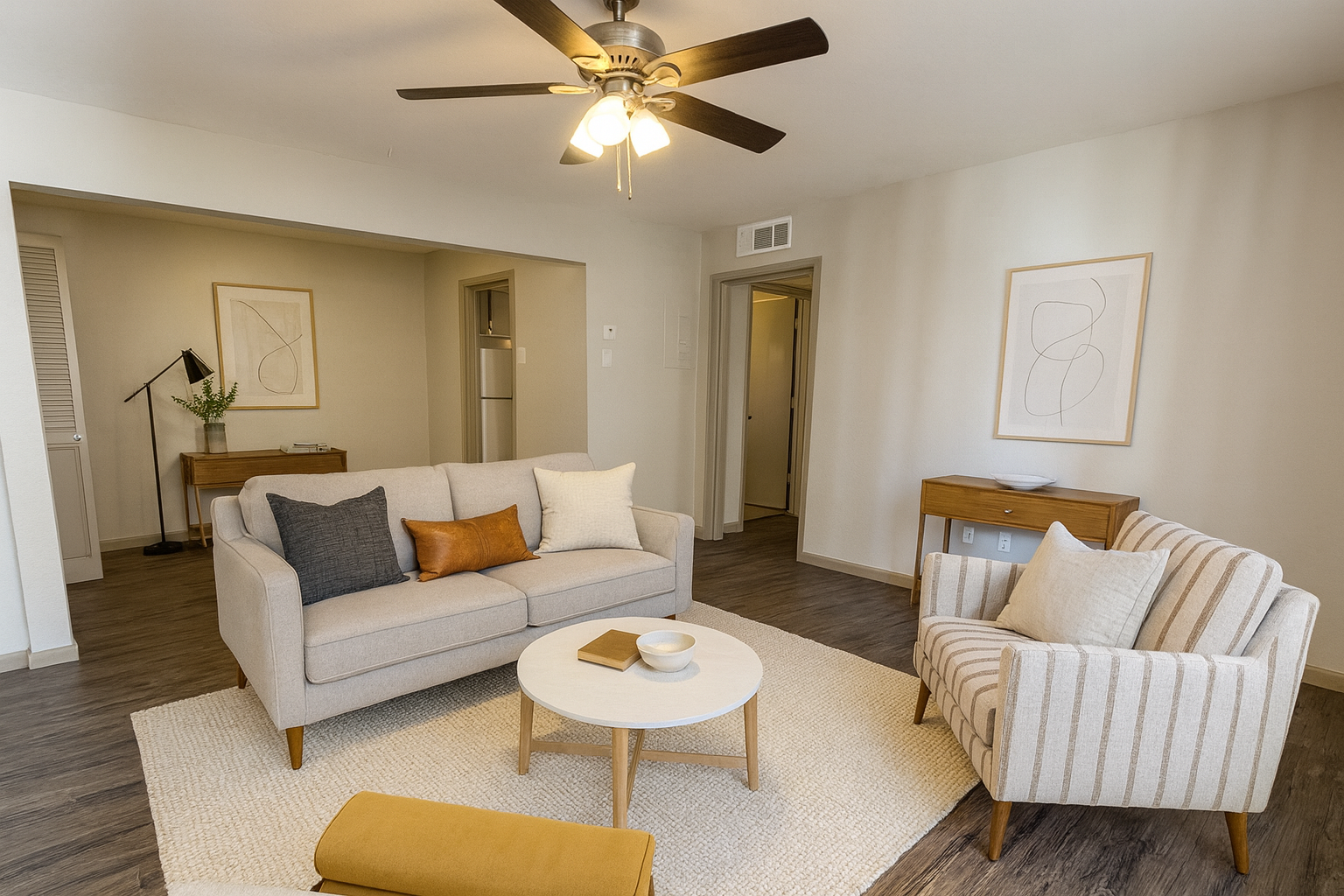 Living room with furniture