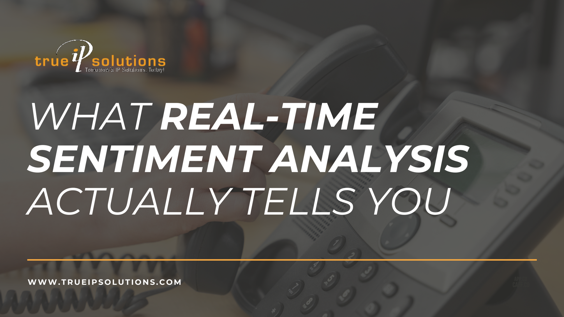 Dark promotional banner with True IT Solutions logo and large white text: “WHERE AI CALLER AGENTS FIT IN YOUR BUSINESS”