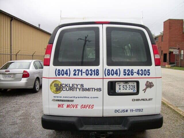 Buckley's Secrurity Smiths Back - Signs in Petersburg VA