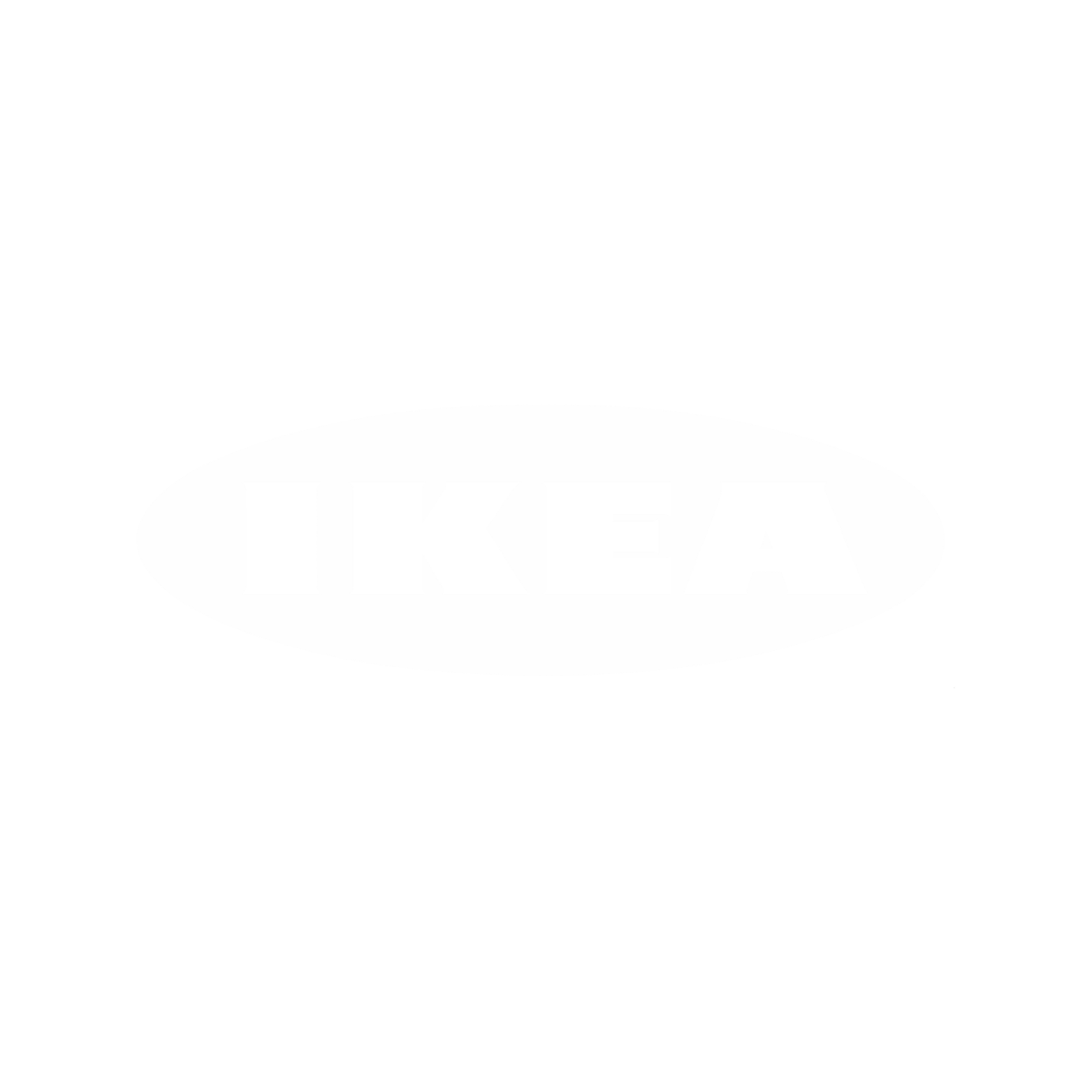 IKEA logo. White text within an oval on a white background.