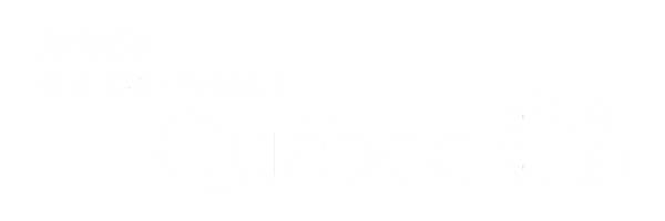 White logo on a white background.