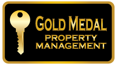 Gold Medal Property Management logo; A division of Texas Moves Realty