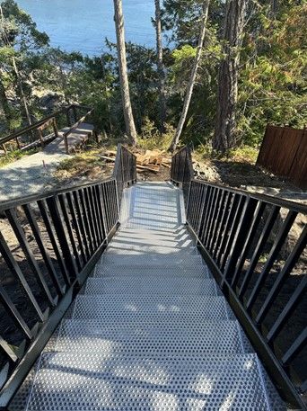 Outdoor Steel Beach Access Staircase