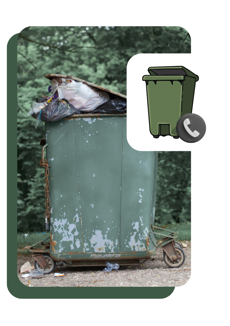 Goose Creek dumpster rental container on a residential property