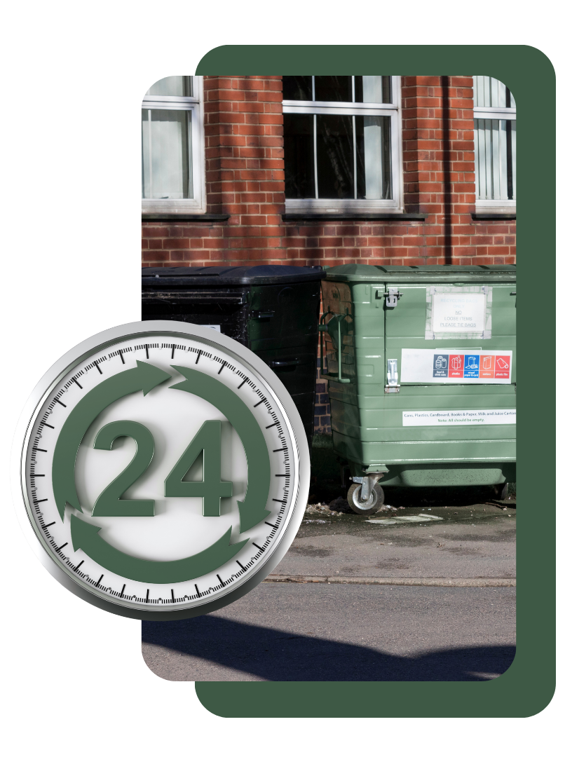 Goose Creek residential property with roll off dumpster delivery scene