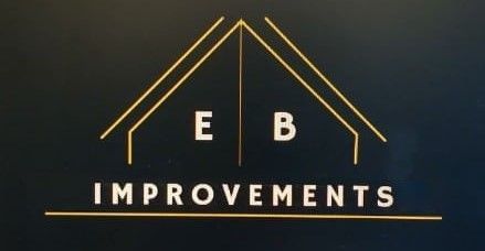 Logo for EB Improvements, with a house outline and the letters E and B. Text below reads "IMPROVEMENTS".