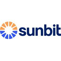 Sunbit logo: Orange and blue segmented circle with the word 