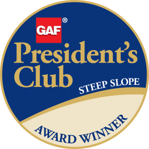 GAF President's Club Steep Slope award winner