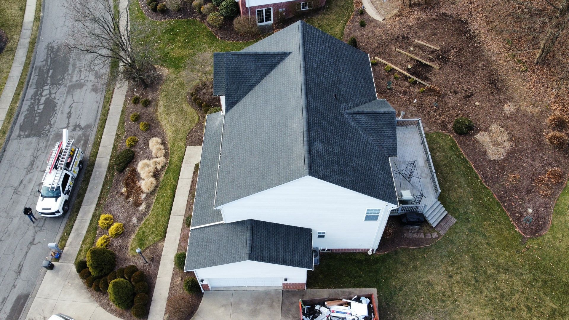 Aerial view of Pittsburgh homes highlighting various roof replacement costs