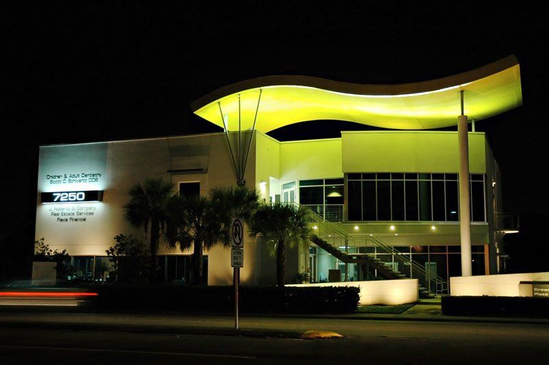 Company Building at Night Time — Fort Myers, FL — Children & Adult Dentistry