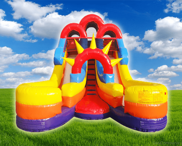 15' Double Splash Inflatable Water Slide