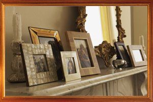a variety of photo frames on display