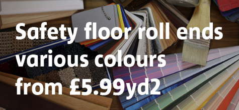 Safety floor roll ends various colours from £5.99yd2