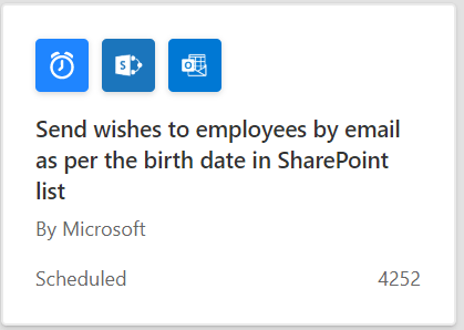 Office365 Power Automate HR Birthday Planning Template