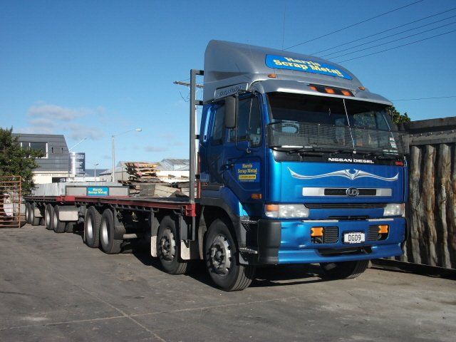 Scrap metral lorry in Hastings