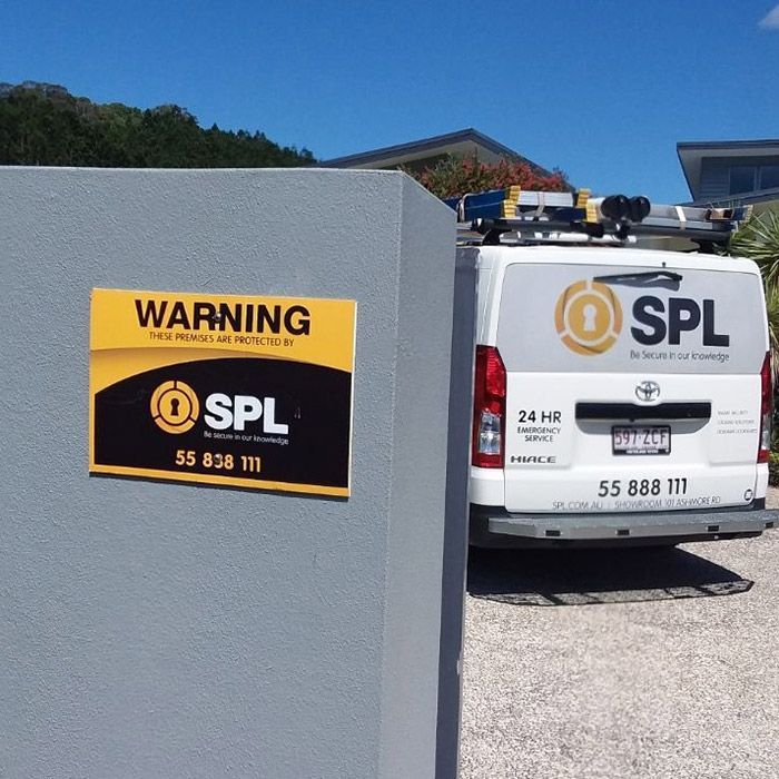 SPL Security Solutions Truck and Sticker at Home Address — SPL Security Solutions In Brisbane, QLD