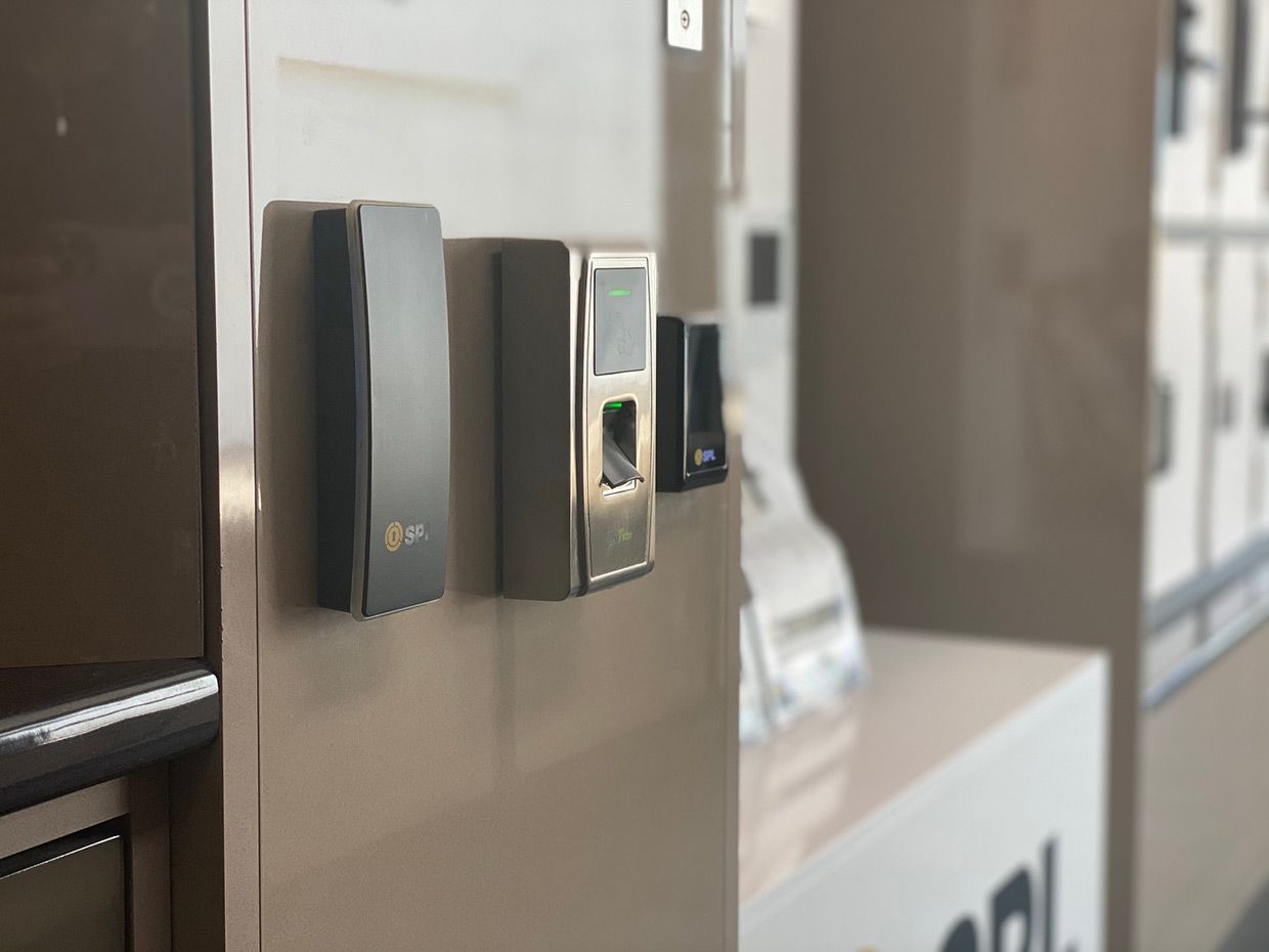 A Close Up of a Fingerprint Scanner on a Wall — SPL Security Solutions In Hope Island, QLD