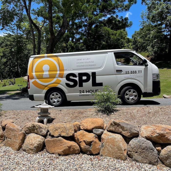 White Van With The Word SPL— SPL Security Solutions in Bundall, QLD