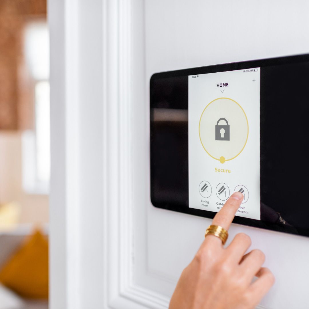 A Person is Pointing at a Screen With a Padlock on It — SPL Security Solutions In Burleigh Heads, QLD