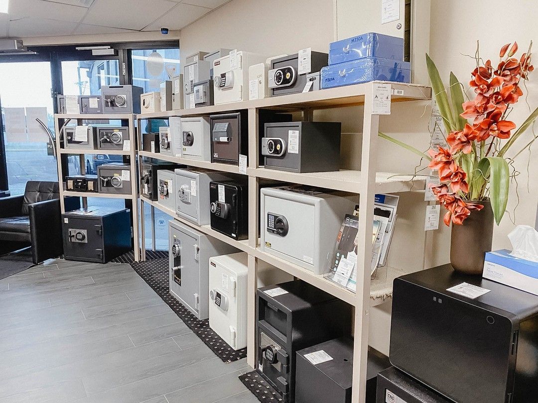 A Room Filled With Shelves Filled With Safes — SPL Security Solutions In Hope Island, QLD