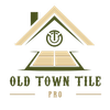 Logo for Old Town Tile Pro: house silhouette over a tile floor image, text "Old Town Tile Pro" below.