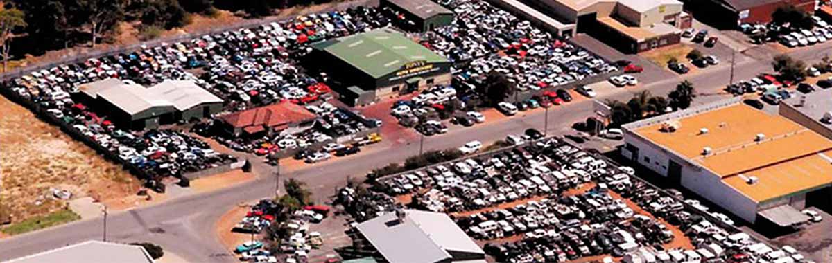 Our lot full of car parts in Perth