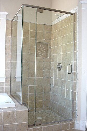 custom 90 degree shower enclosure