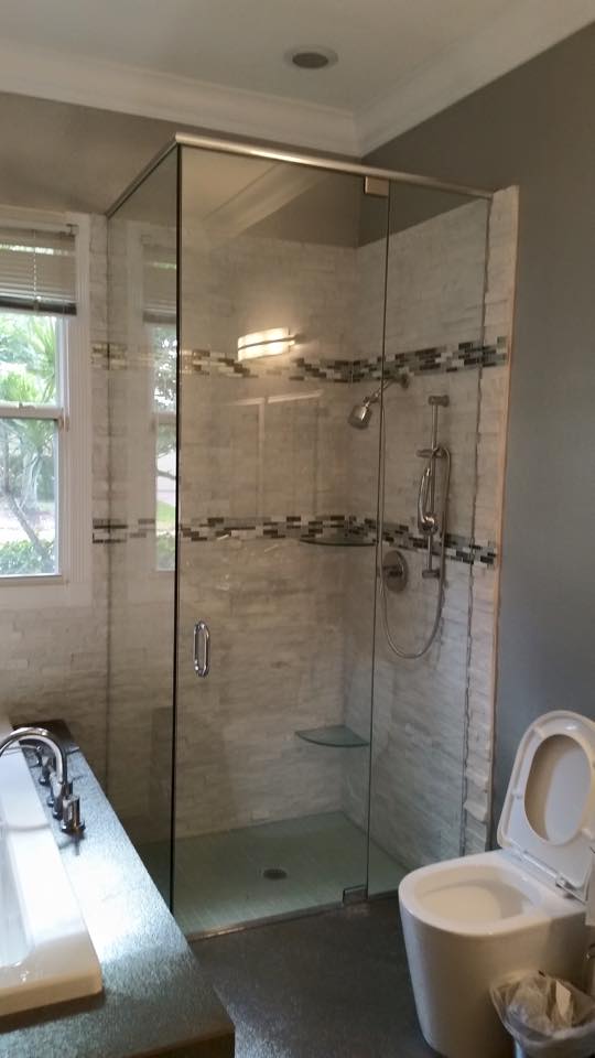 90 Degree Frameless Shower 