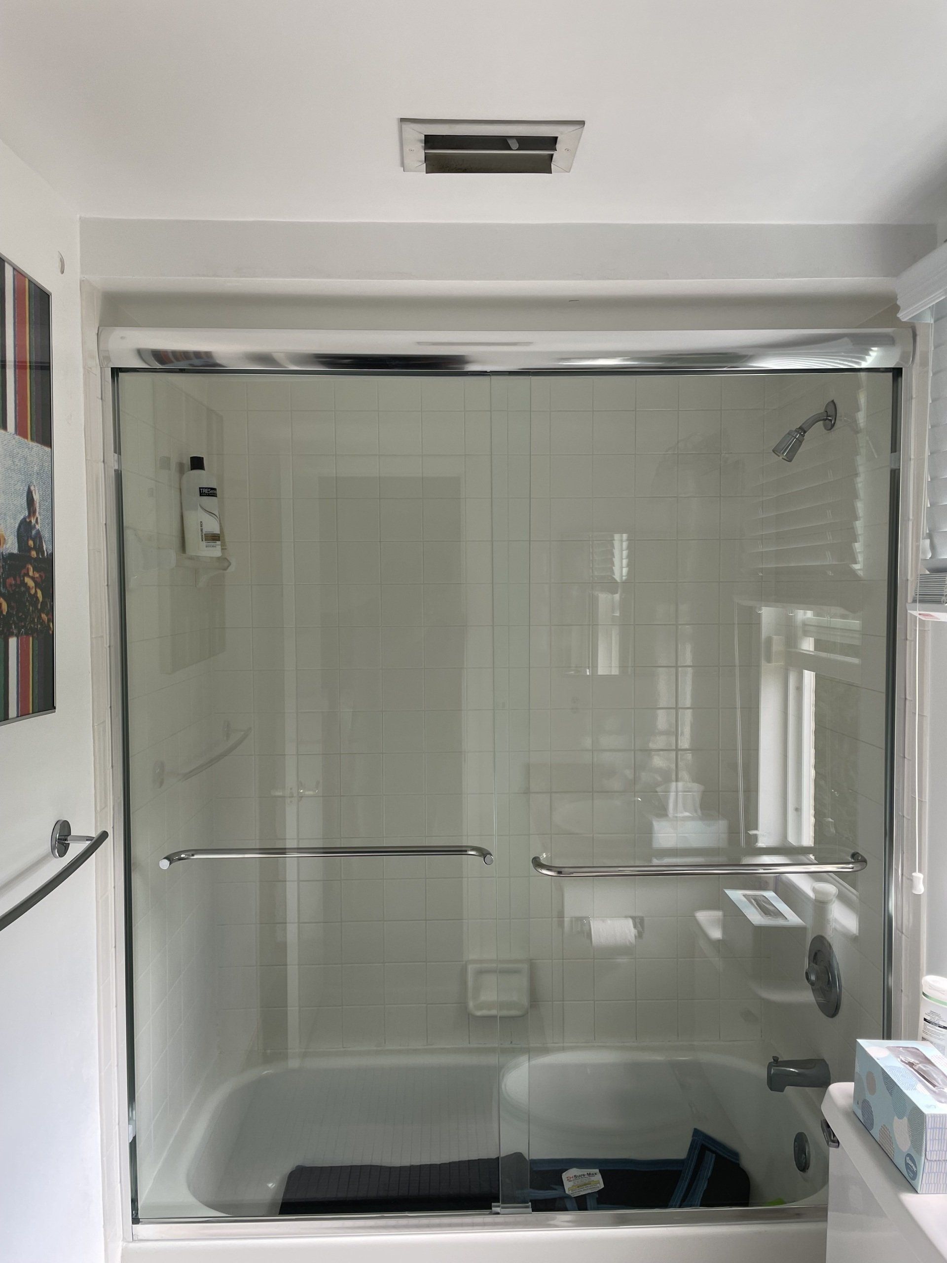 by-pass frameless shower