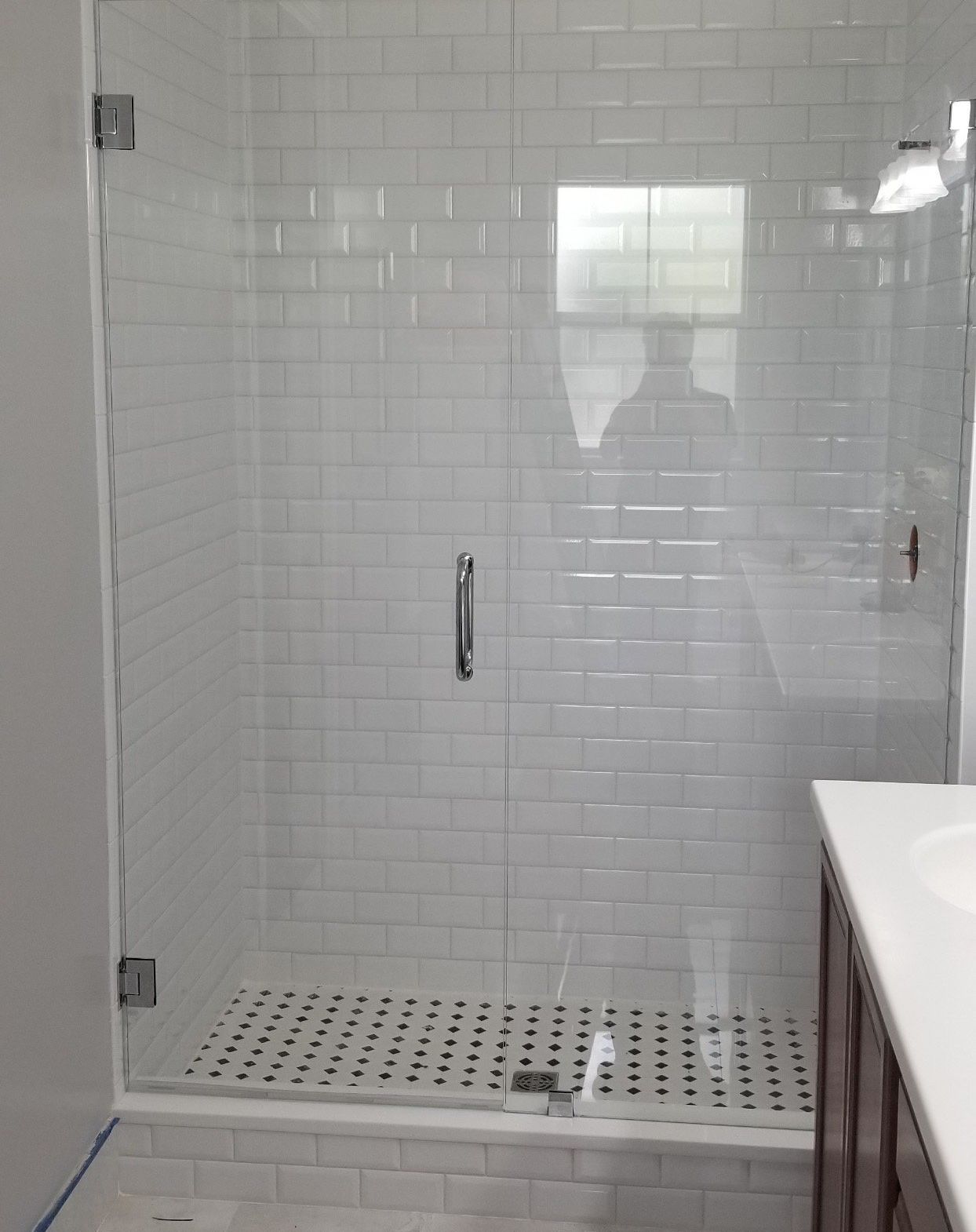 frameless door and panel for showers