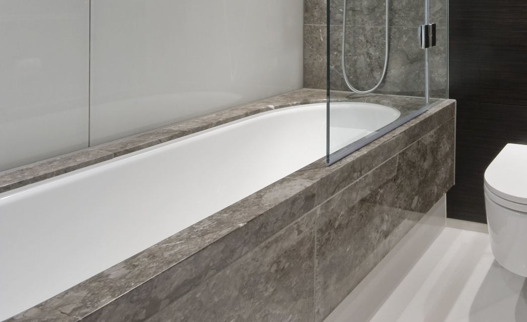 alcove tub application of frameless shower glass