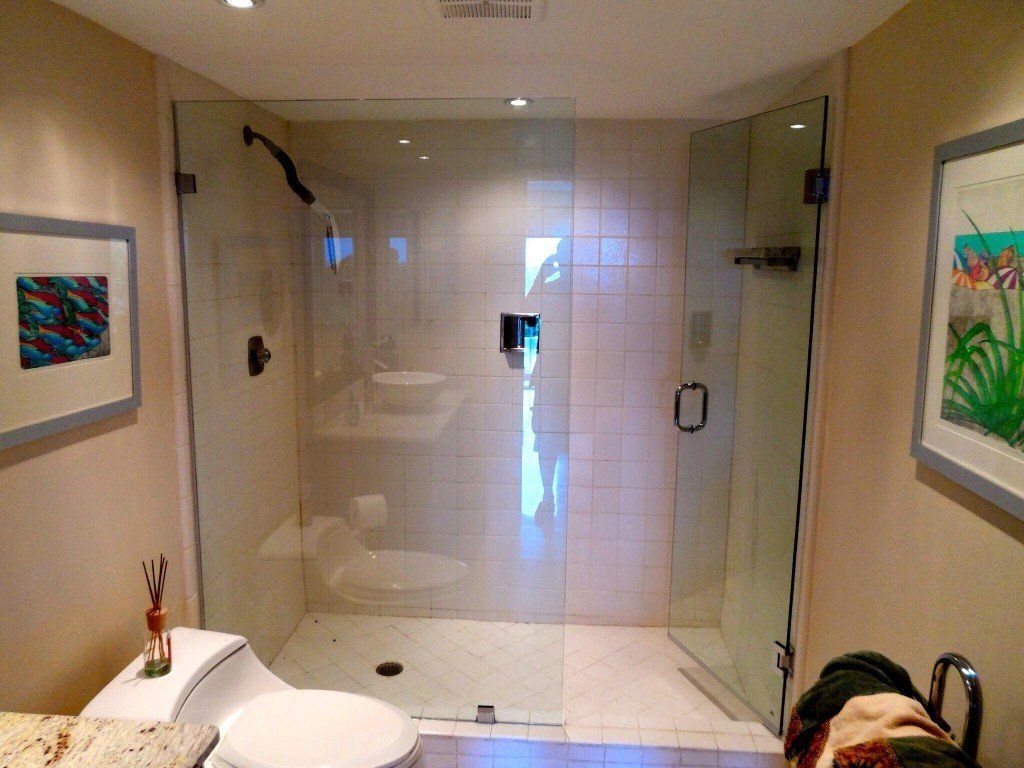 frameless door and panel for showers
