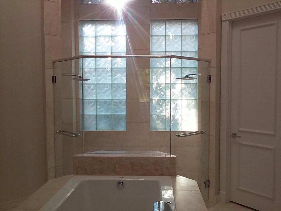 neo angle frameless shower enclosure
