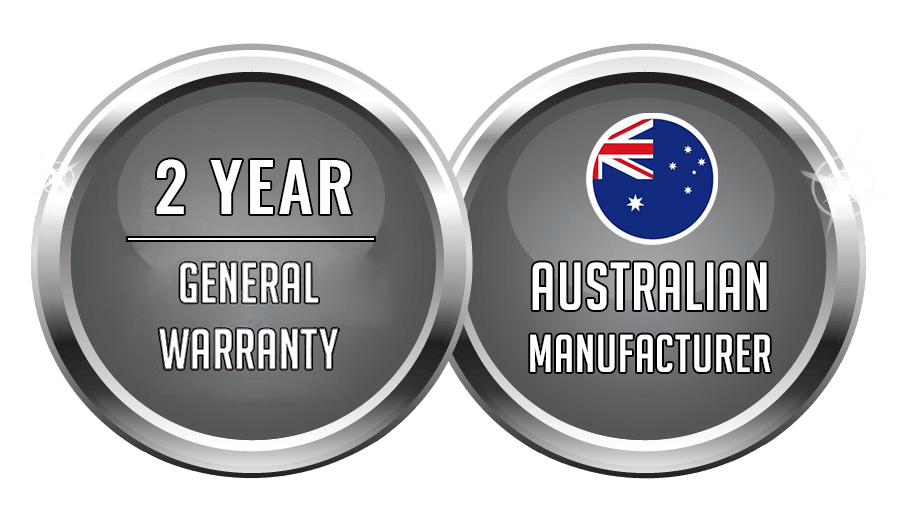 General Warranty and Australian Manufacturer badges