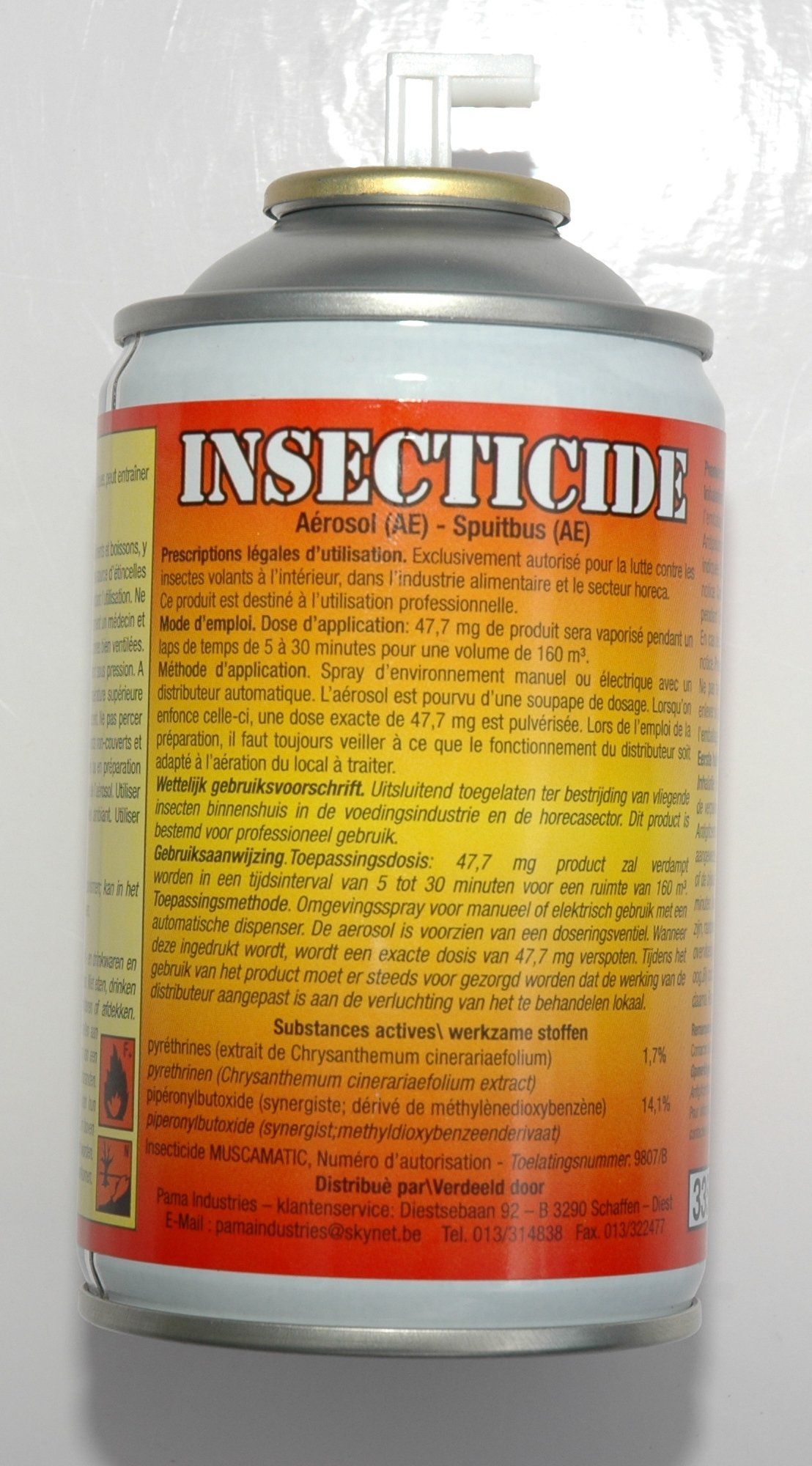 Insecticide, Muscamatic, spray tegen insecten, insecticidespray, Pama
