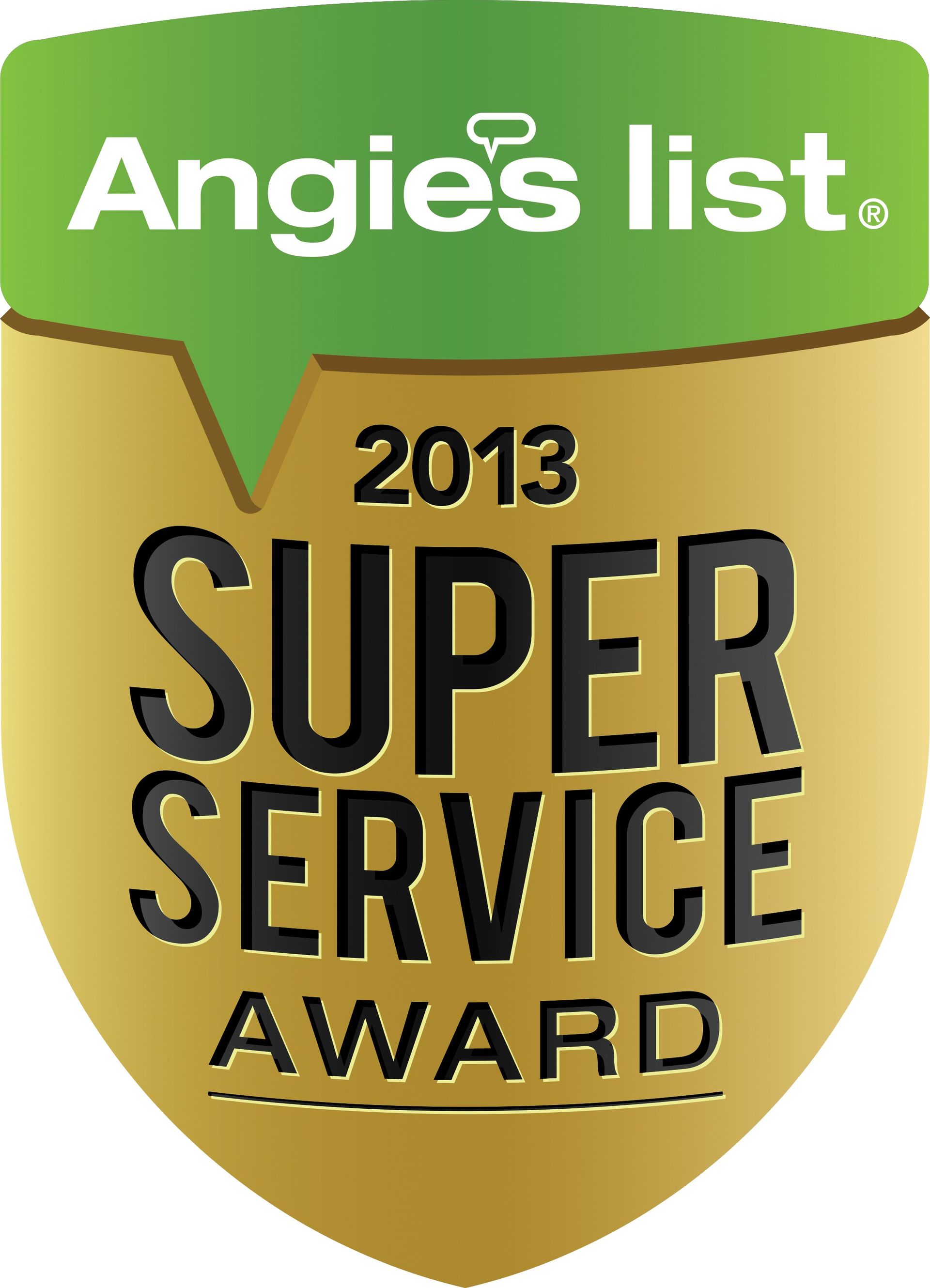 The logo for the angles list super service award.