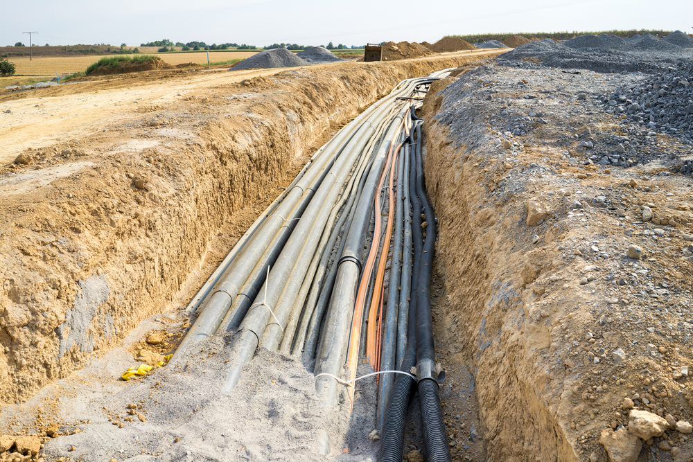 New Electrical Cables In Trench — Barnes Electrical in Gladstone, QLD