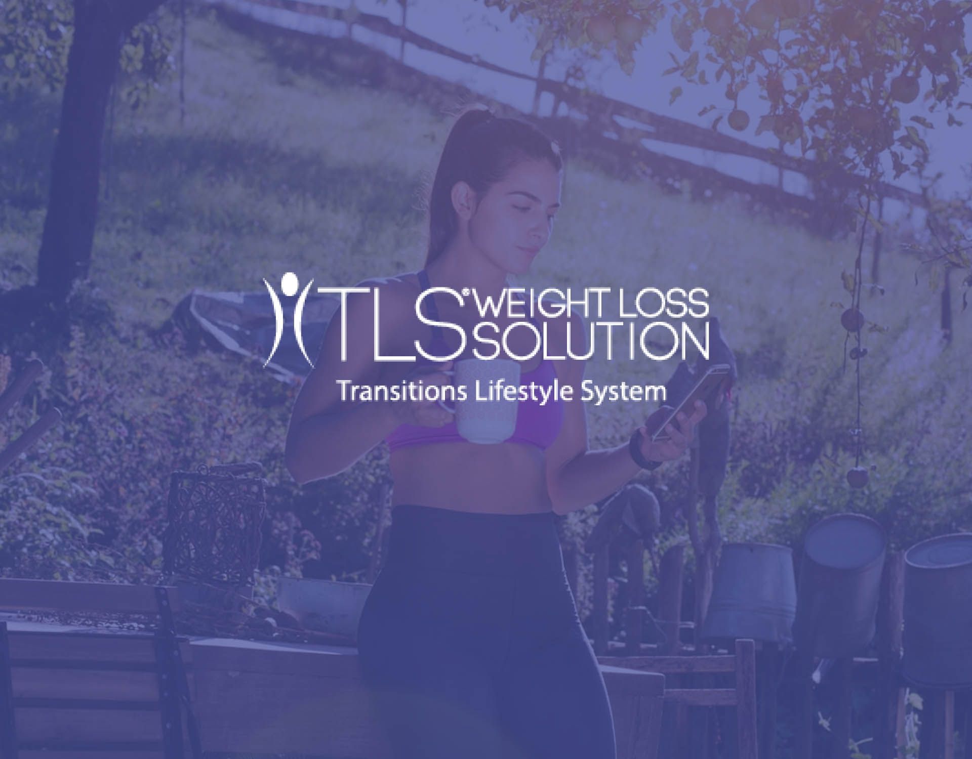 a woman is standing in front of a sign that says weight loss solution