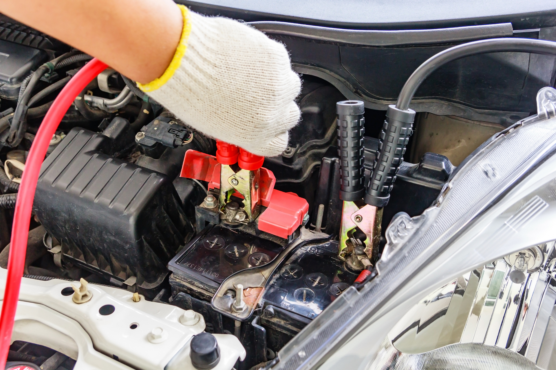 Jump-starting a car