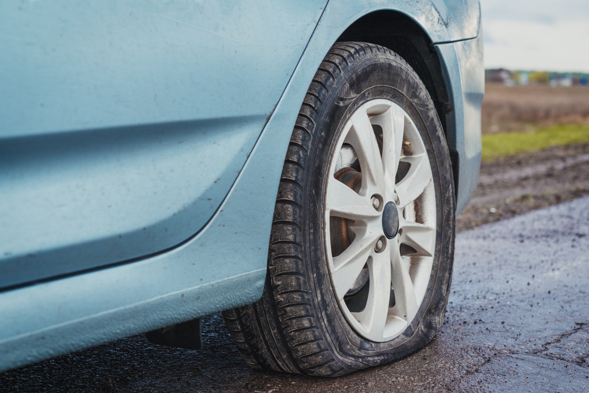 Flat Tire on the Road
