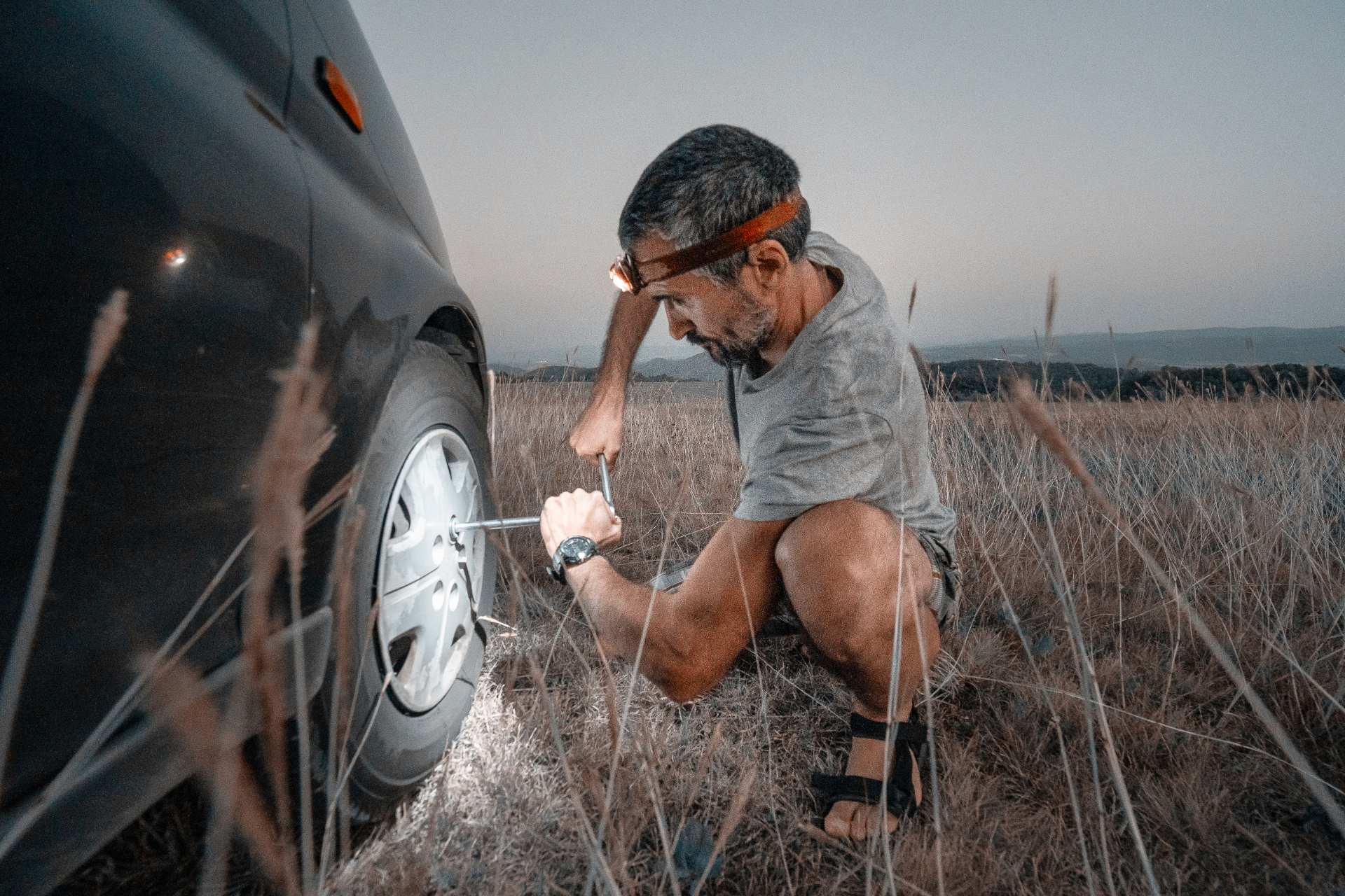 Flat Tire in the Middle of Nowhere