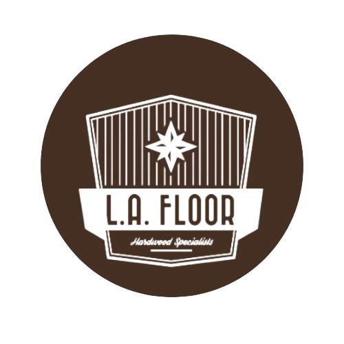 A logo for a company called l.a. floor