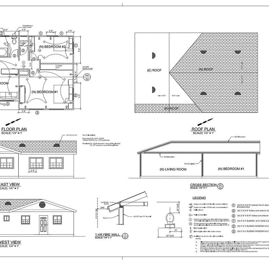 A black and white drawing of a house with a roof.